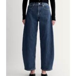 Everlane The Way-High Curve Jeans Organic Cotton Barrel Leg 28R *note faint spot